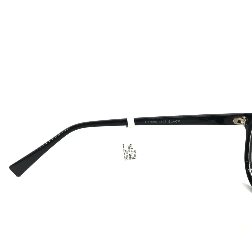Parade Eyeglasses Frames 1108 Polished Black Cat Eye Full Rim 53-15-143